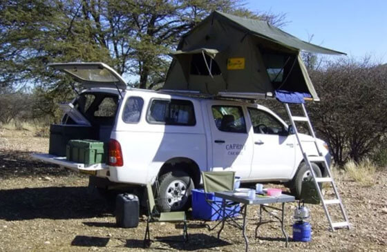 rooftent 4wd rental Namibia